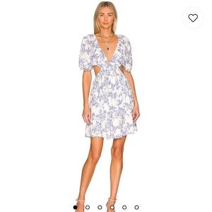 Eden Mini Dress in Blue Floral